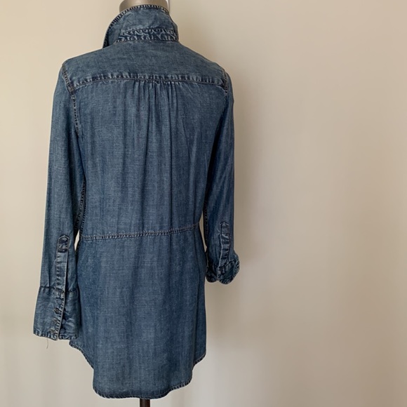 Soft Surroundings embroidered jean shirt - Picture 5 of 11